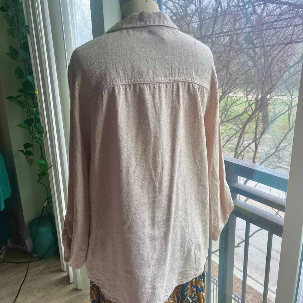 Anne Klein Relaxed Tunic with Flat Collar Small - Picture 2 of 6